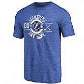 Men's Tampa Bay Lightning Fanatics Branded Personalized Insignia Tri Blend T-Shirt Royal FengYun,baseball caps,new era cap wholesale,wholesale hats
